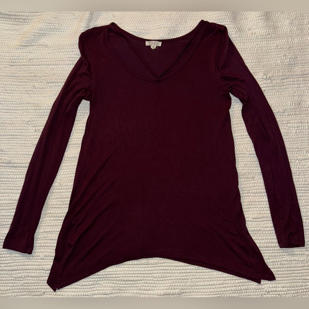 Ultra Flirt Long Sleeve Strappy Top With Side Slit - Picture 2 of 6